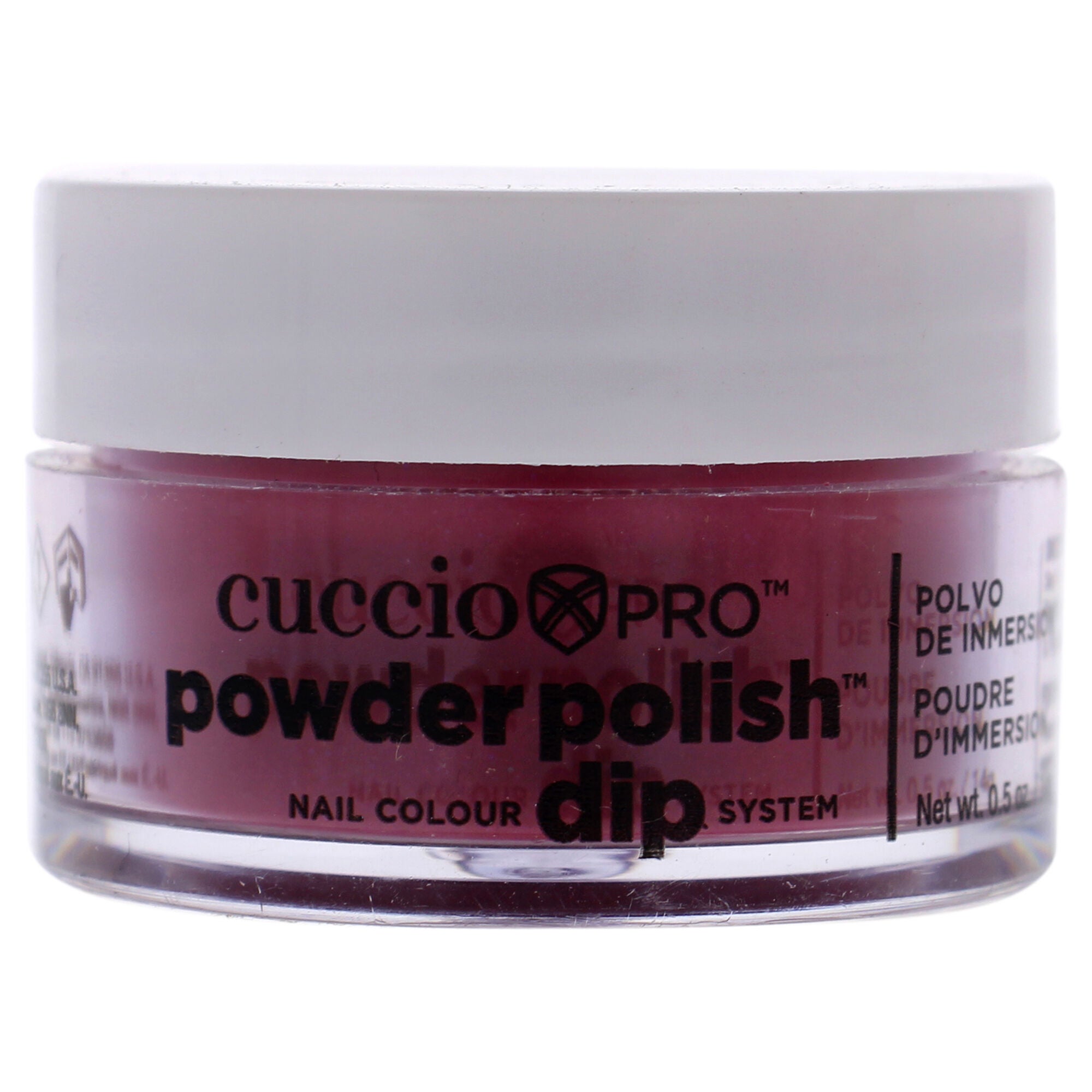 Pro Powder Polish Nail Colour Dip System - Fuchsia With Rainbow Mica by Cuccio Colour for Women - 0.5 oz Nail Powder, See Description, hi-res image number 0