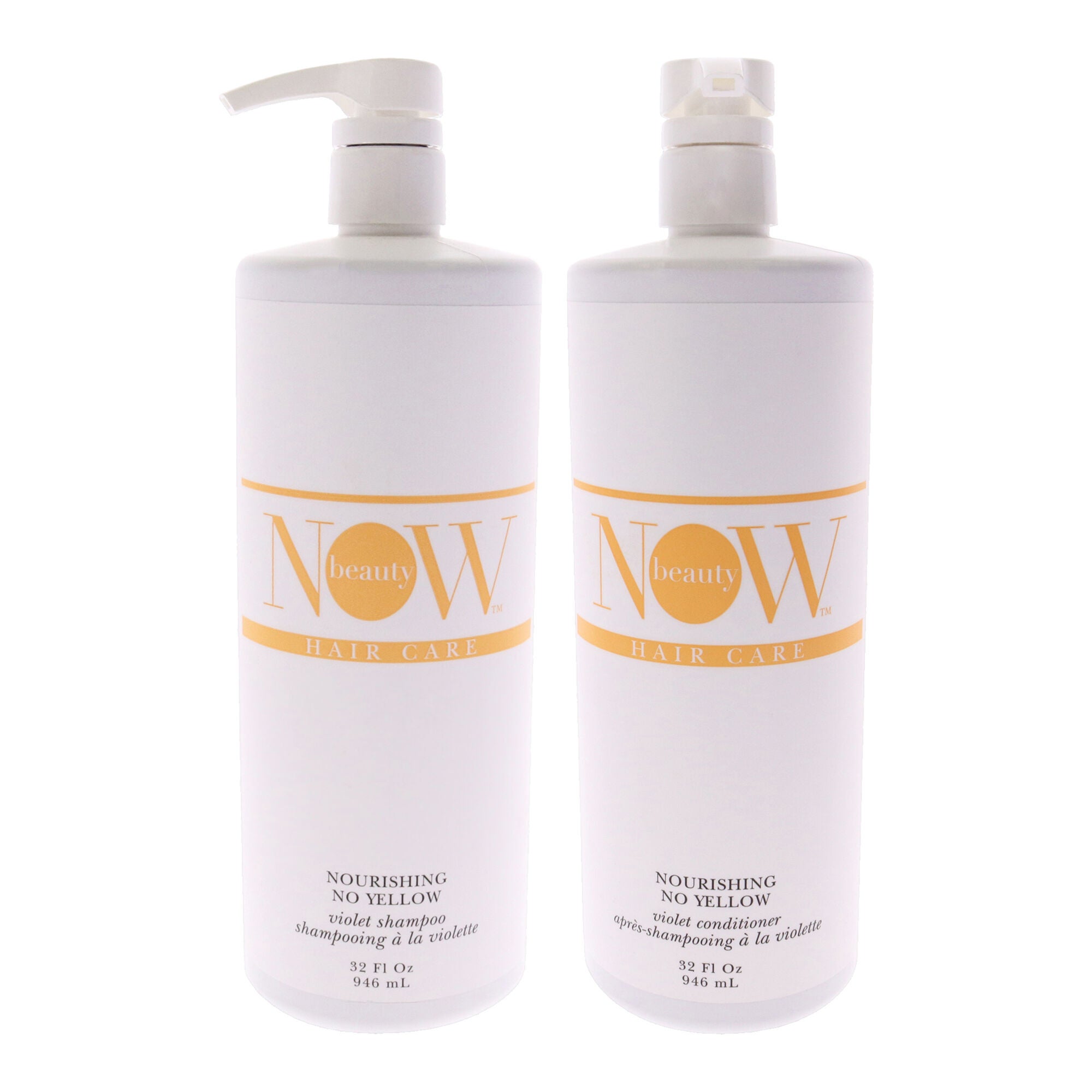No Yellow Shampoo and Conditioner Kit by NOW Beauty for Unisex - 2 Pc Kit 32oz Shampoo, 32oz Conditioner, See Description, hi-res image number 0