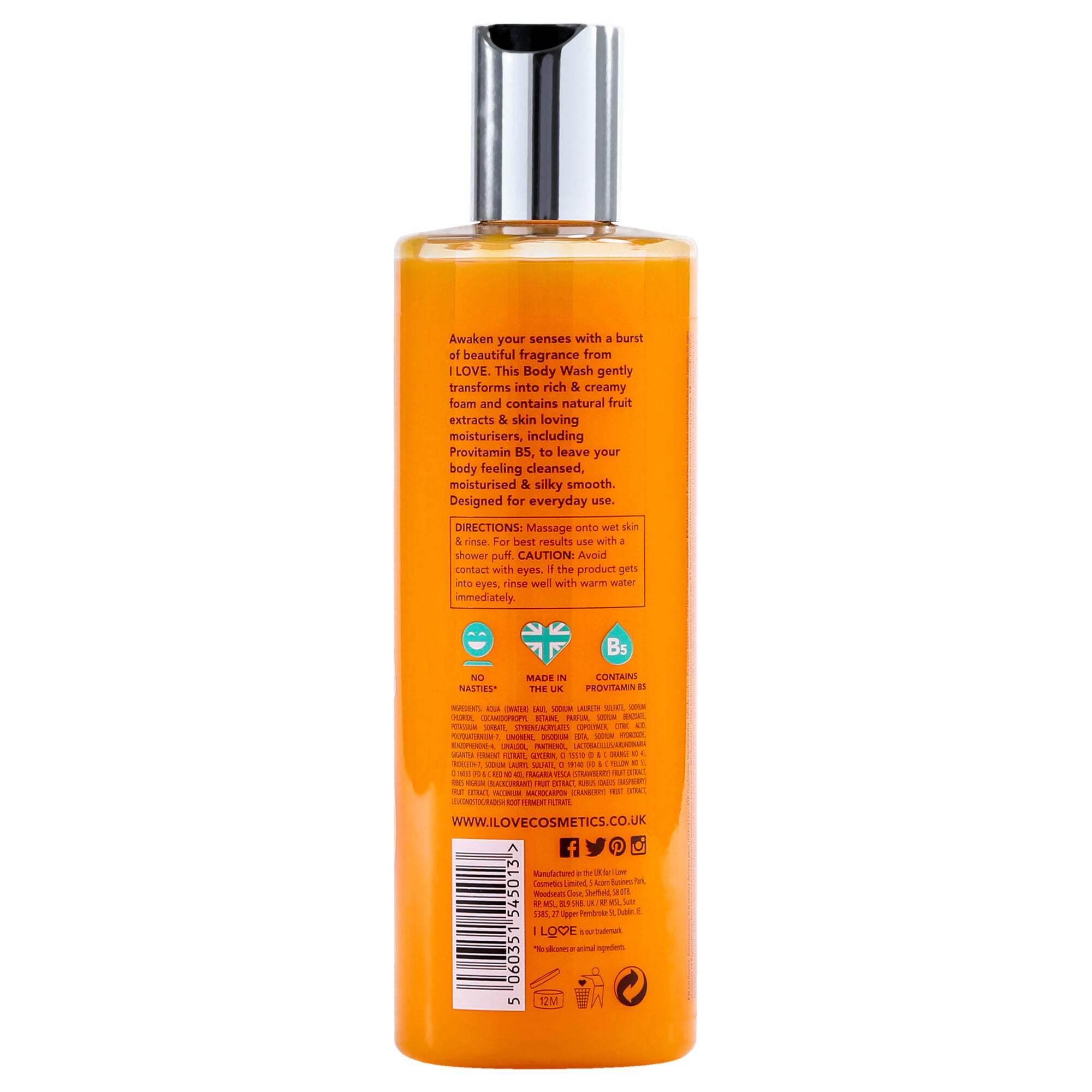 Scented Body Wash - Exotic Fruit by I Love Cosmetics for Women - 11.8 oz Body Wash, , alternate image number 3