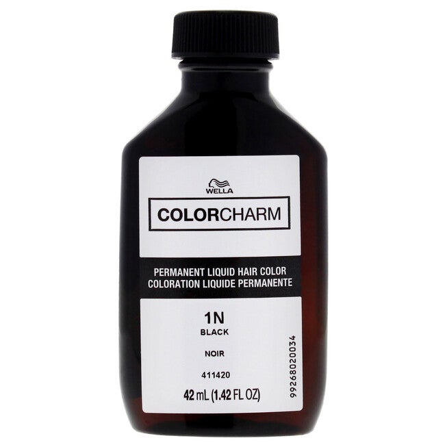 Color Charm Permanent Liquid Hair Color - 1N 051 Black by Wella for Unisex - 1.42 oz Hair Color, NA, alternate image number null