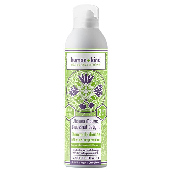 Shower Mousse Bodywash - Grapefruit Delight by Human+Kind for Unisex - 6.76 oz Body Wash, NA, hi-res image number null