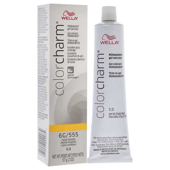 Color Charm Permanent Hair Color Gel - 6G 555 Haze Blonde by Wella for Unisex - 2 oz Hair Color, NA, alternate image number null