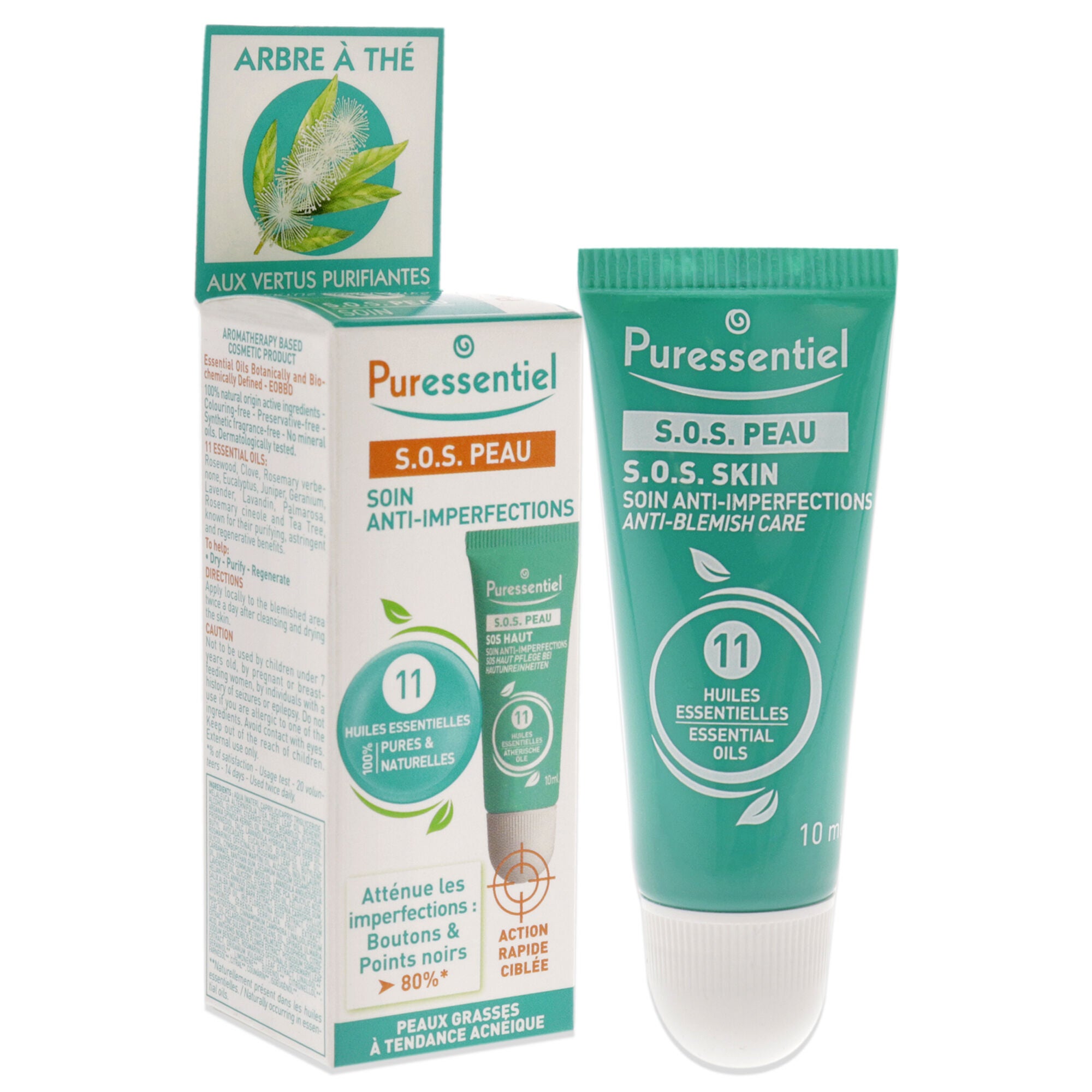 SOS Skin Anti-blemish Care by Puressentiel for Unisex - 0.34 oz Treatment, See Description, alternate image number 2