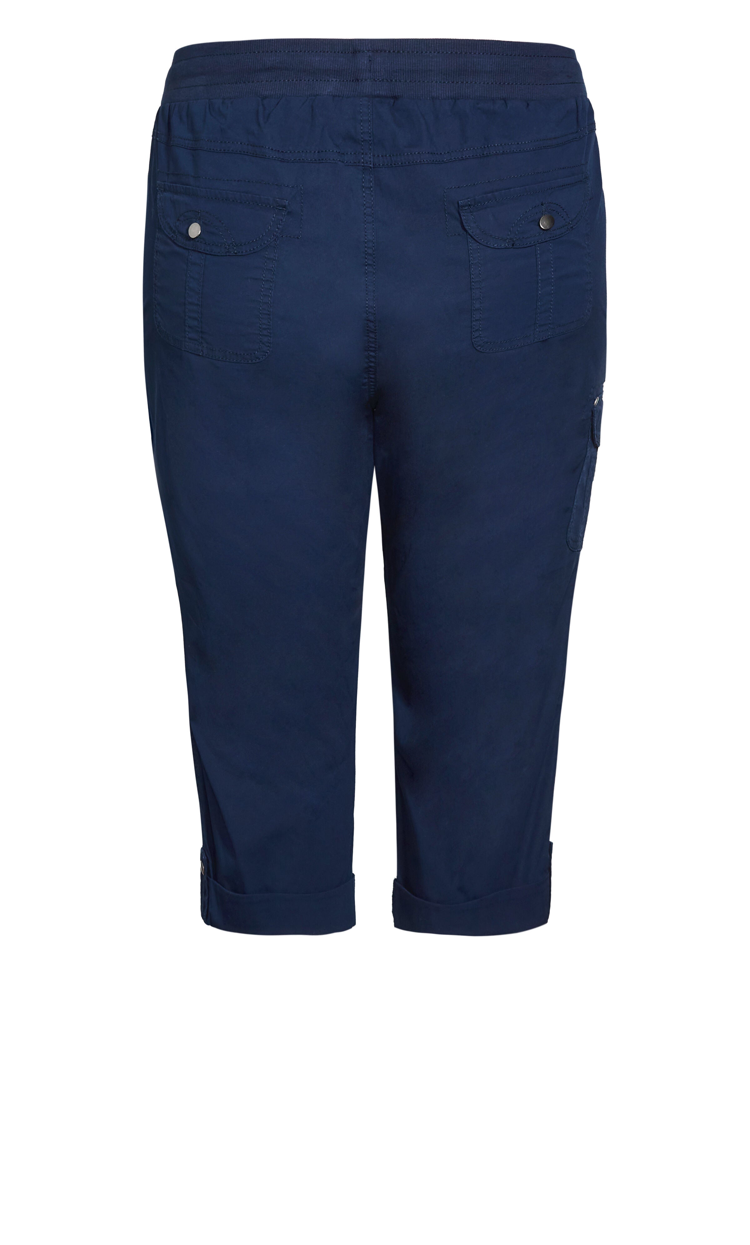 Cotton Roll Up Capri - navy, , alternate image number 3