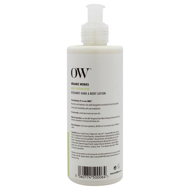 Daily Hydration Hand and Body Lotion - Bergamot by Organic Works for Unisex - 10.14 oz Body Lotion, See Description, alternate image number null