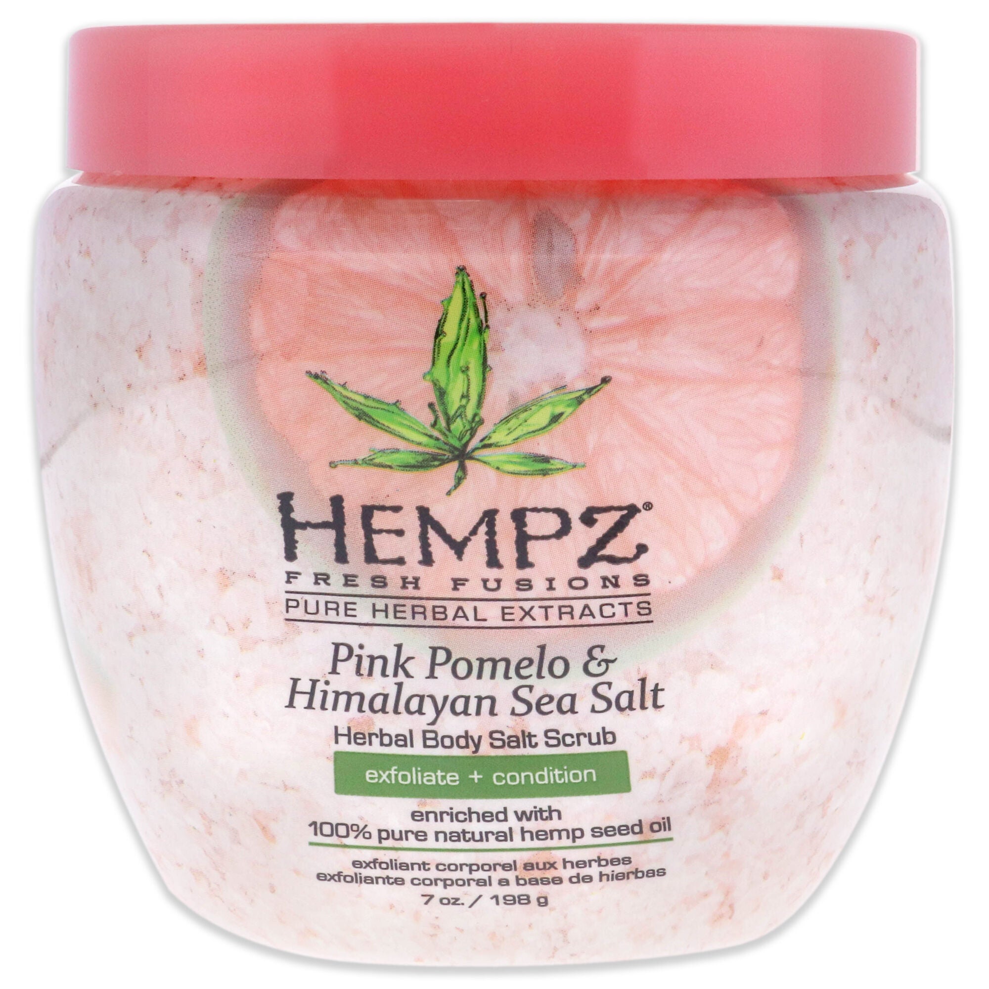 Fresh Fusions Pink Pomelo and Himalayan Sea Salt Herbal Body Scrub by Hempz for Unisex - 7 oz Scrub, See Description, hi-res image number 0