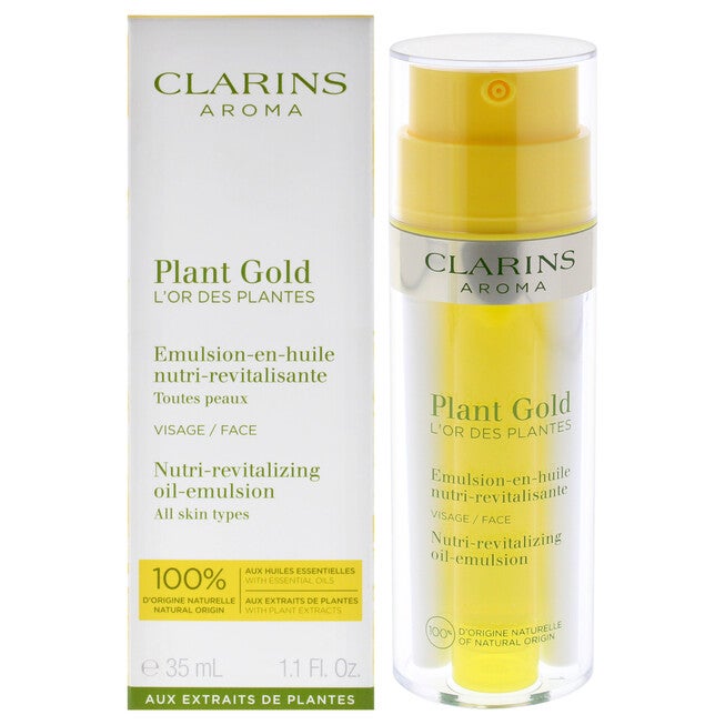 Plant Gold Nutri-Revitalizing Oil-Emulsion by Clarins for Unisex - 1.1 oz Emulsion, NA, hi-res image number null
