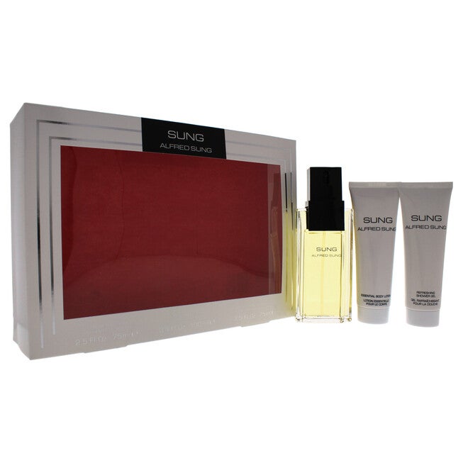 Sung by Alfred Sung for Women - 3 Pc Gift Set 3.4oz EDT Spray, 2.5oz Essential Body Lotion, 2.5oz Refreshing Shower Gel, , alternate image number null