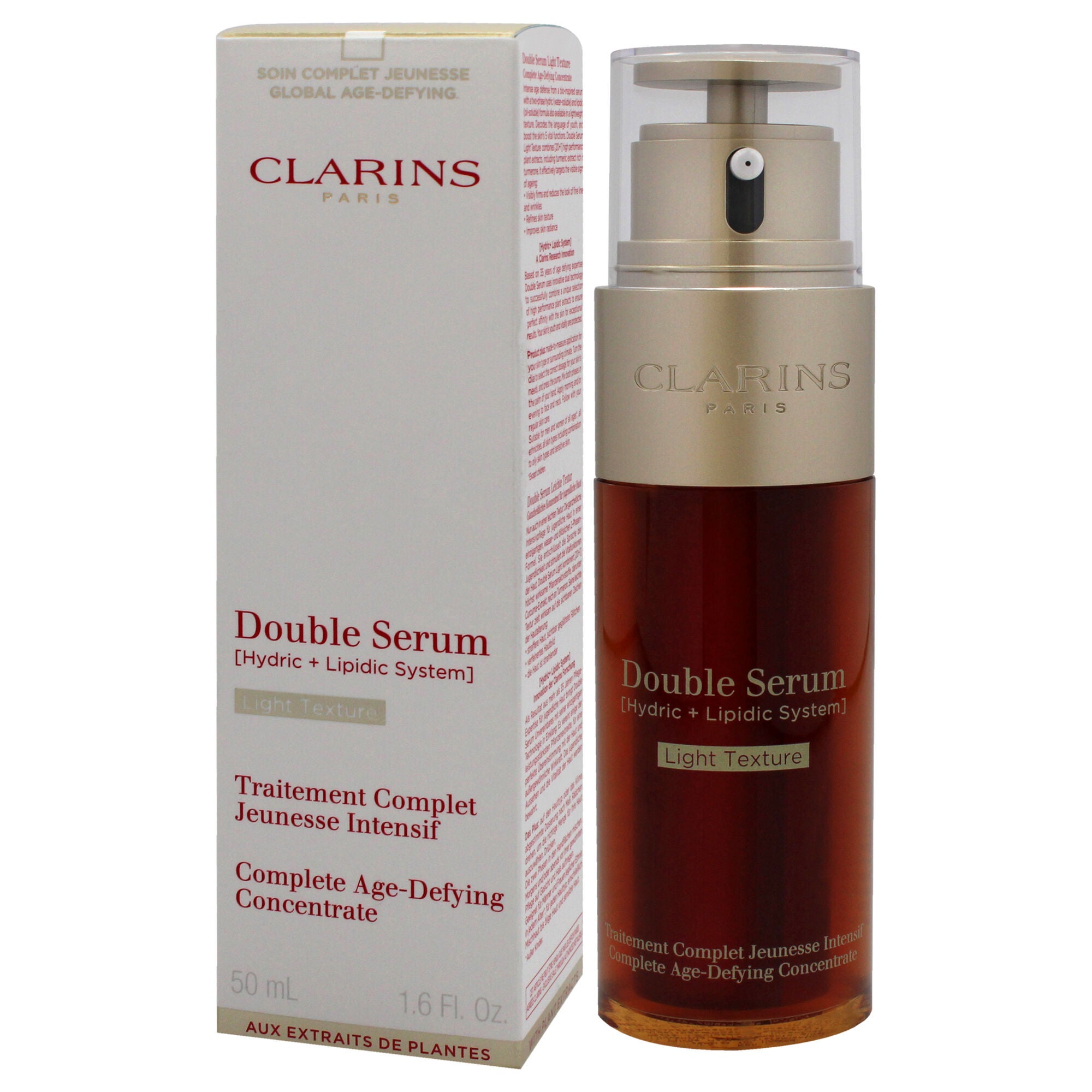 Double Serum Light Texture Complete Age-Defying Concentrate by Clarins for Women - 1.6 oz Serum, , alternate image number 7