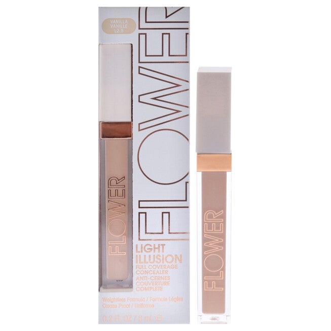 Light Illusion Full Coverage Concealer - L2.5 Vanilla by Flower Beauty for Women - 0.2 oz Concealer, NA, hi-res image number null