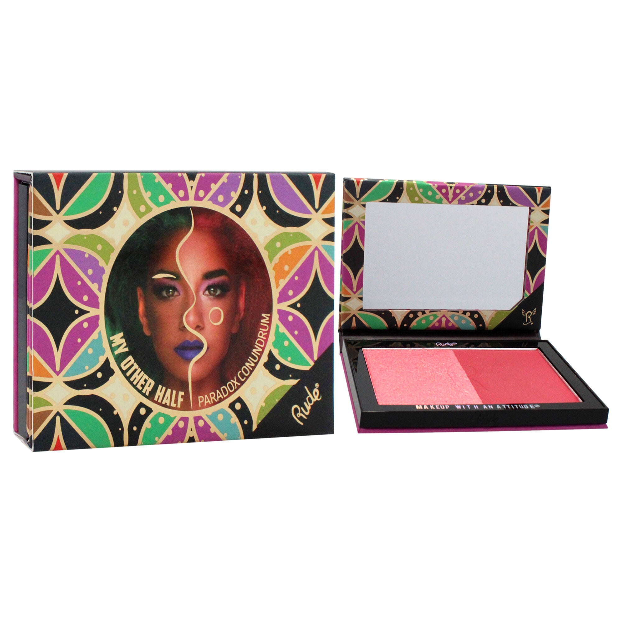 My Other Half Duo Shade Face Palette - Pearadox Conundrum by Rude Cosmetics for Women - 0.4 oz Makeup, , alternate image number 6