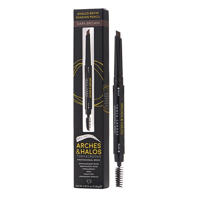 Angled Brow Shading Pencil - Dark Brown by Arches and Halos for Women - 0.012 oz Eyebrow Pencil, NA, hi-res image number null