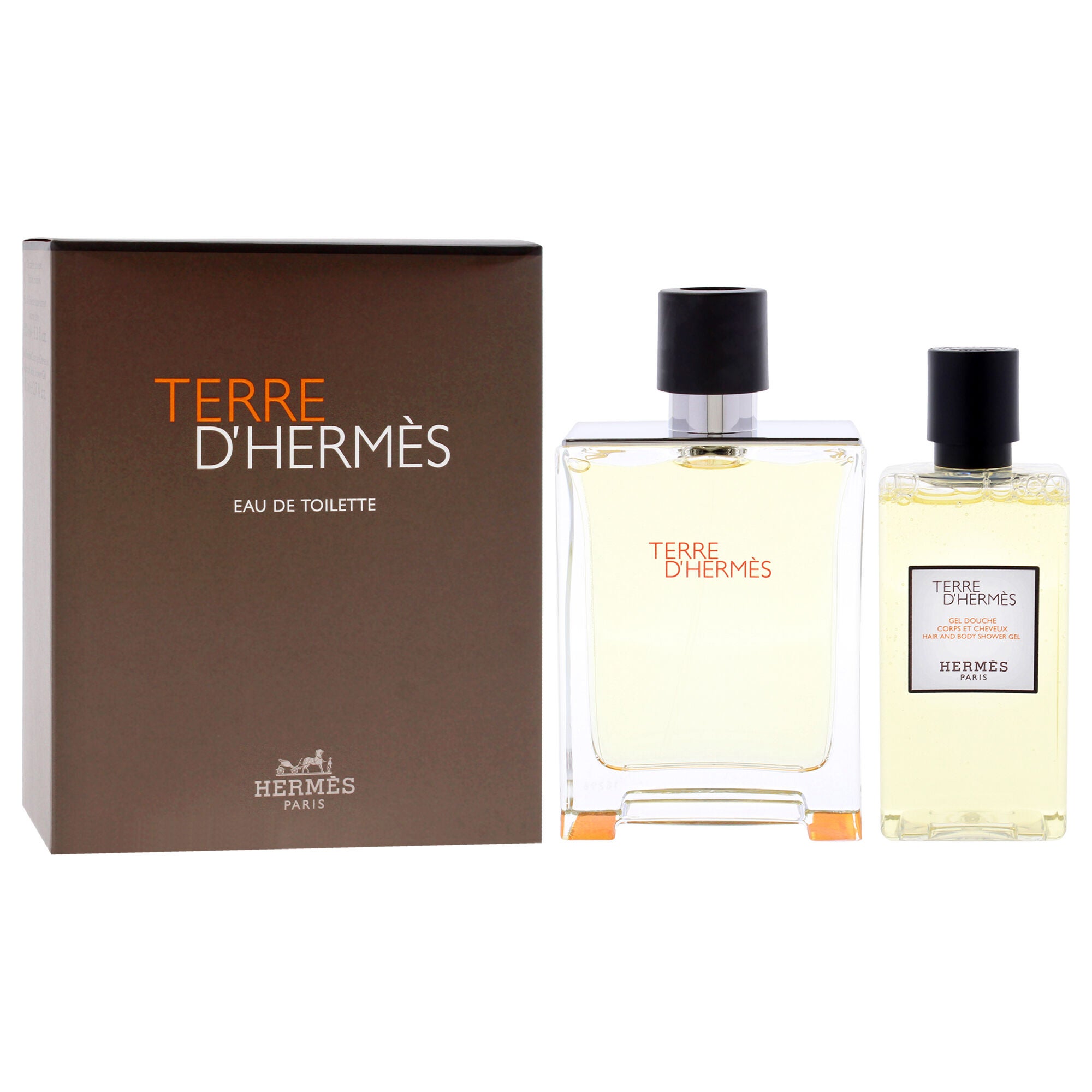 Terre DHermes by Hermes for Men - 2 Pc Gift Set 3.3oz EDT Spray, 2.7oz Hair and Body Shower Gel, See Description, alternate image number 1
