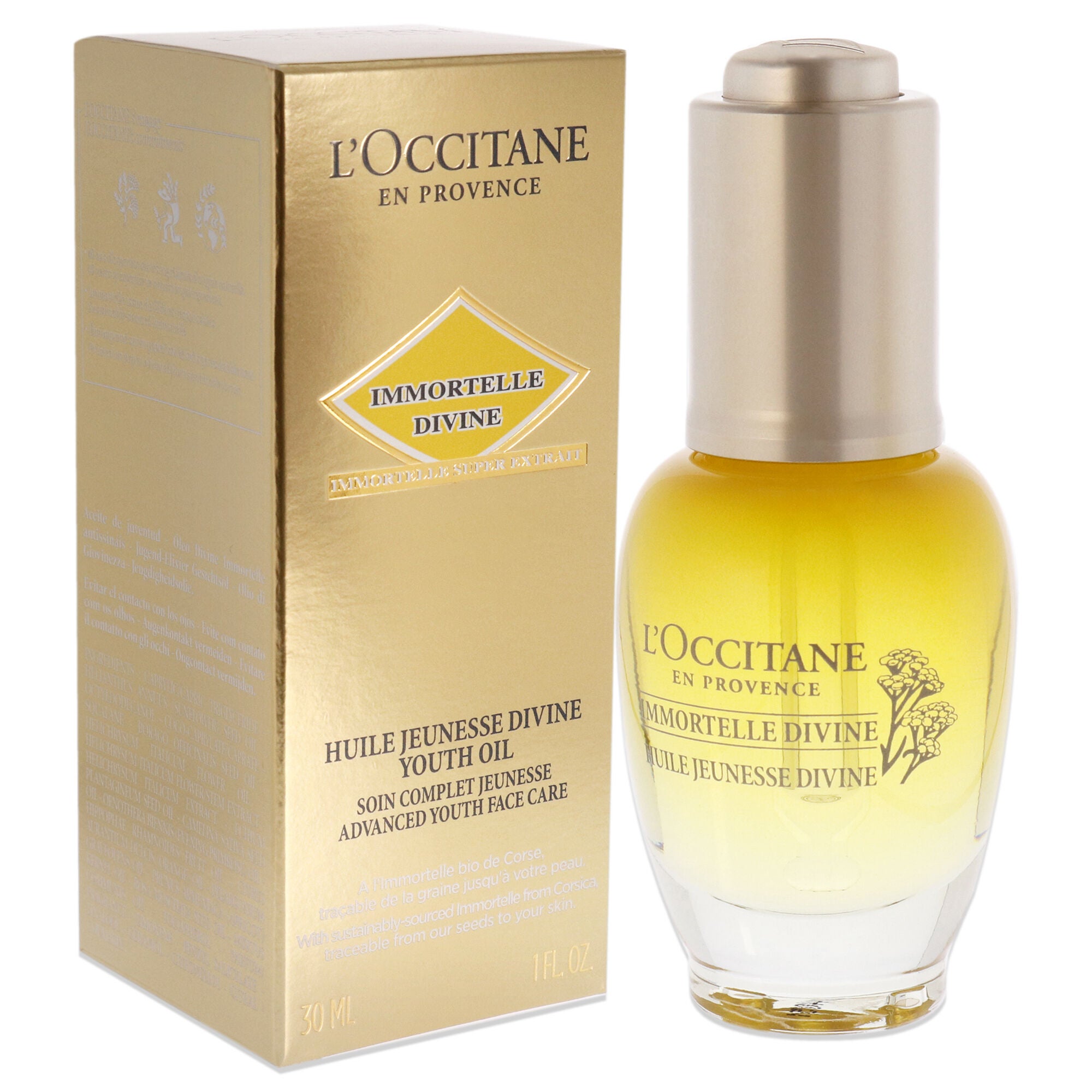 Immortelle Divine Youth Oil by LOccitane for Unisex - 1 oz Oil, , alternate image number 6
