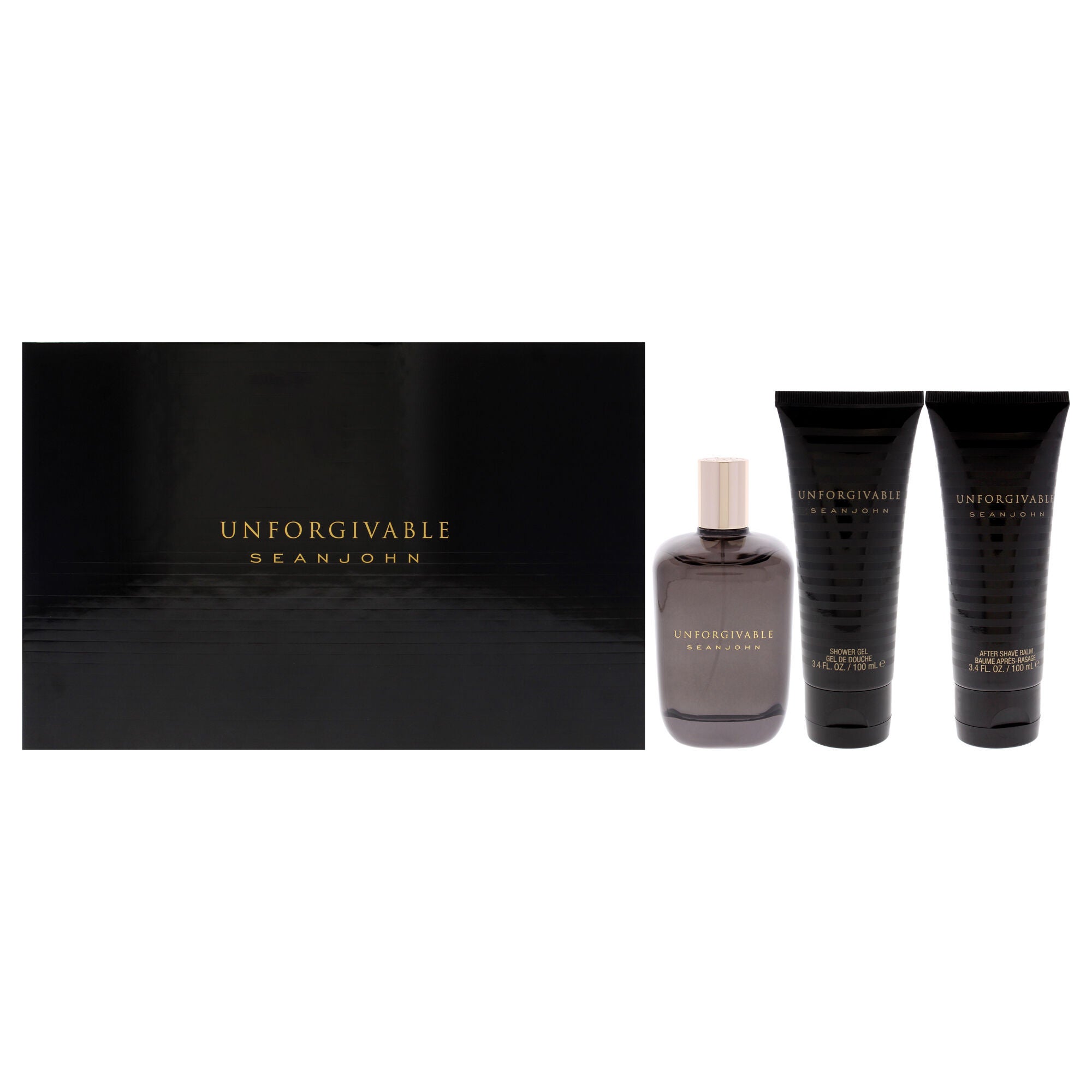 Unforgivable by Sean John for Men - 3 Pc Gift Set 4.2oz EDT Spray, 3.4oz Shower Gel, 3.4oz After Shave Balm, See Description, hi-res image number 0