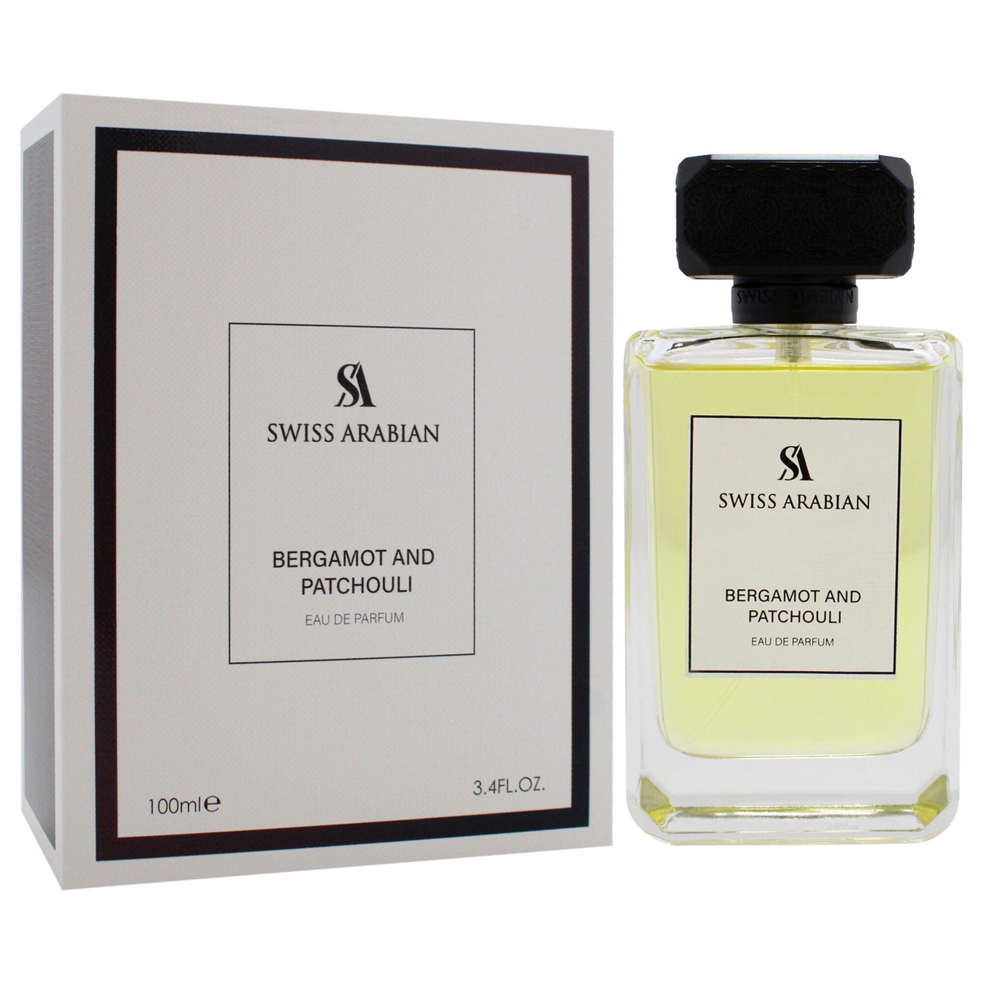 Bergamot and Patchouli by Swiss Arabian for Men - 3.4 oz EDP Spray, See Description, alternate image number 1