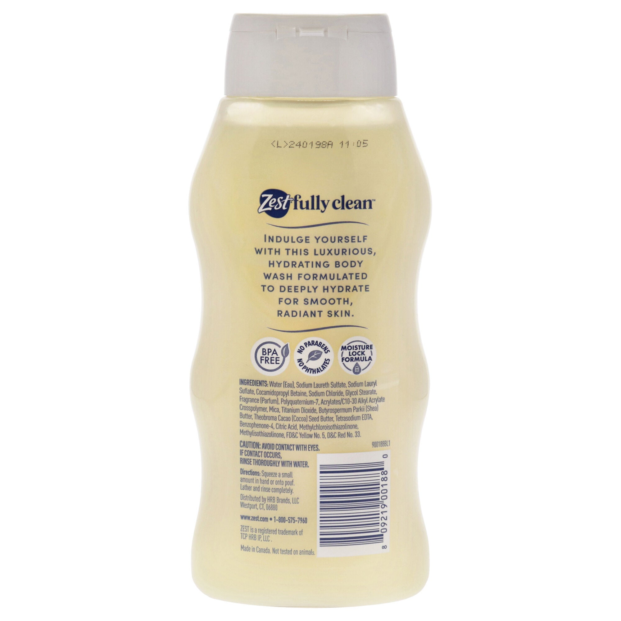 Hydrate and Restore Body Wash - Cocoabutter and Shea by Zest for Women - 18 oz Body Wash, See Description, alternate image number 2