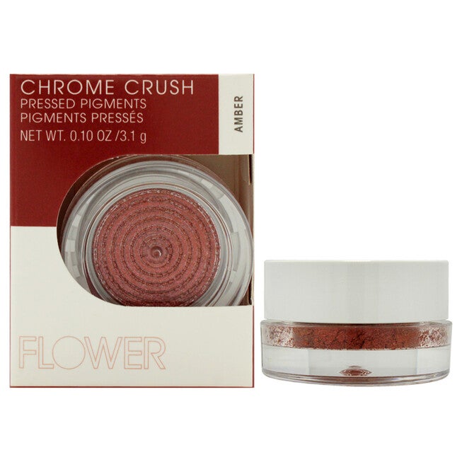Chrome Crush Pressed Pigments - Amber by Flower Beauty for Women - 0.10 oz Eye Shadow, NA, hi-res image number null