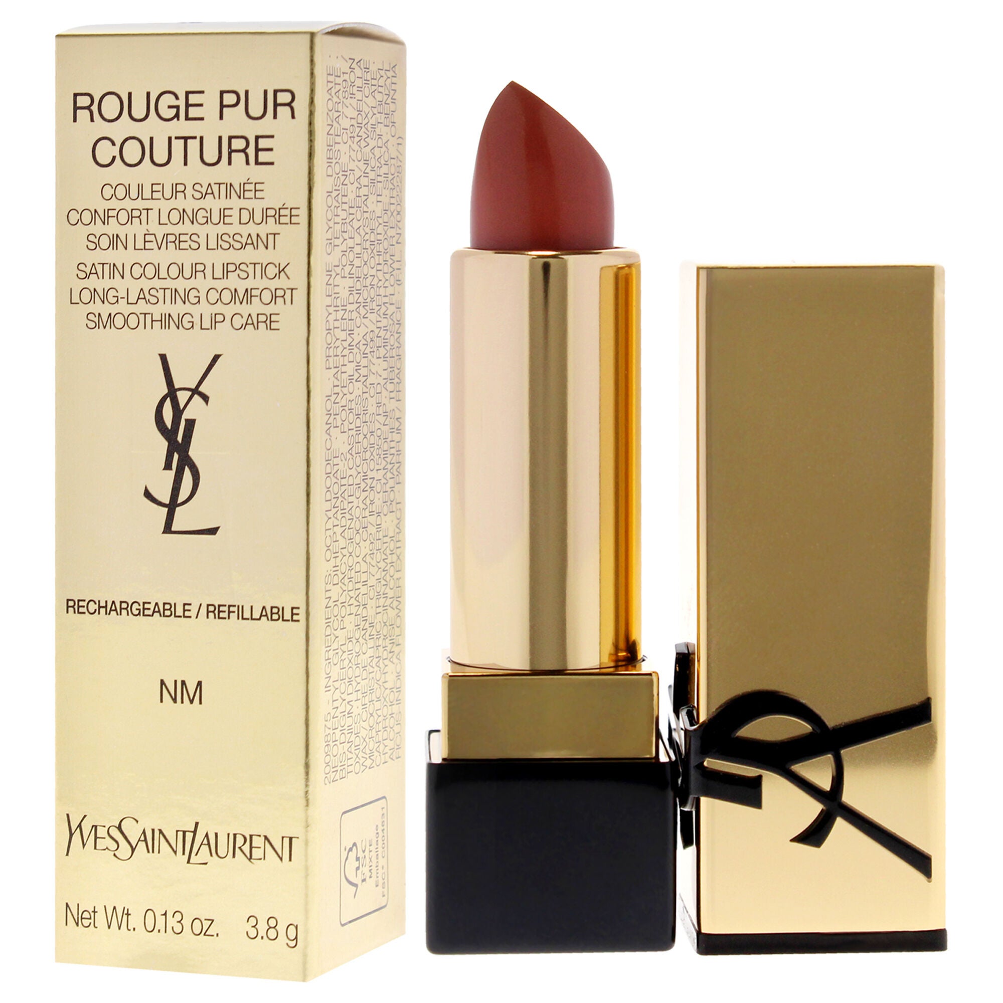Rouge Pur Couture Satin Lipstick - NM Nu Muse by Yves Saint Laurent for Women - 0.13 oz Lipstick (Refillable), See Description, alternate image number 3