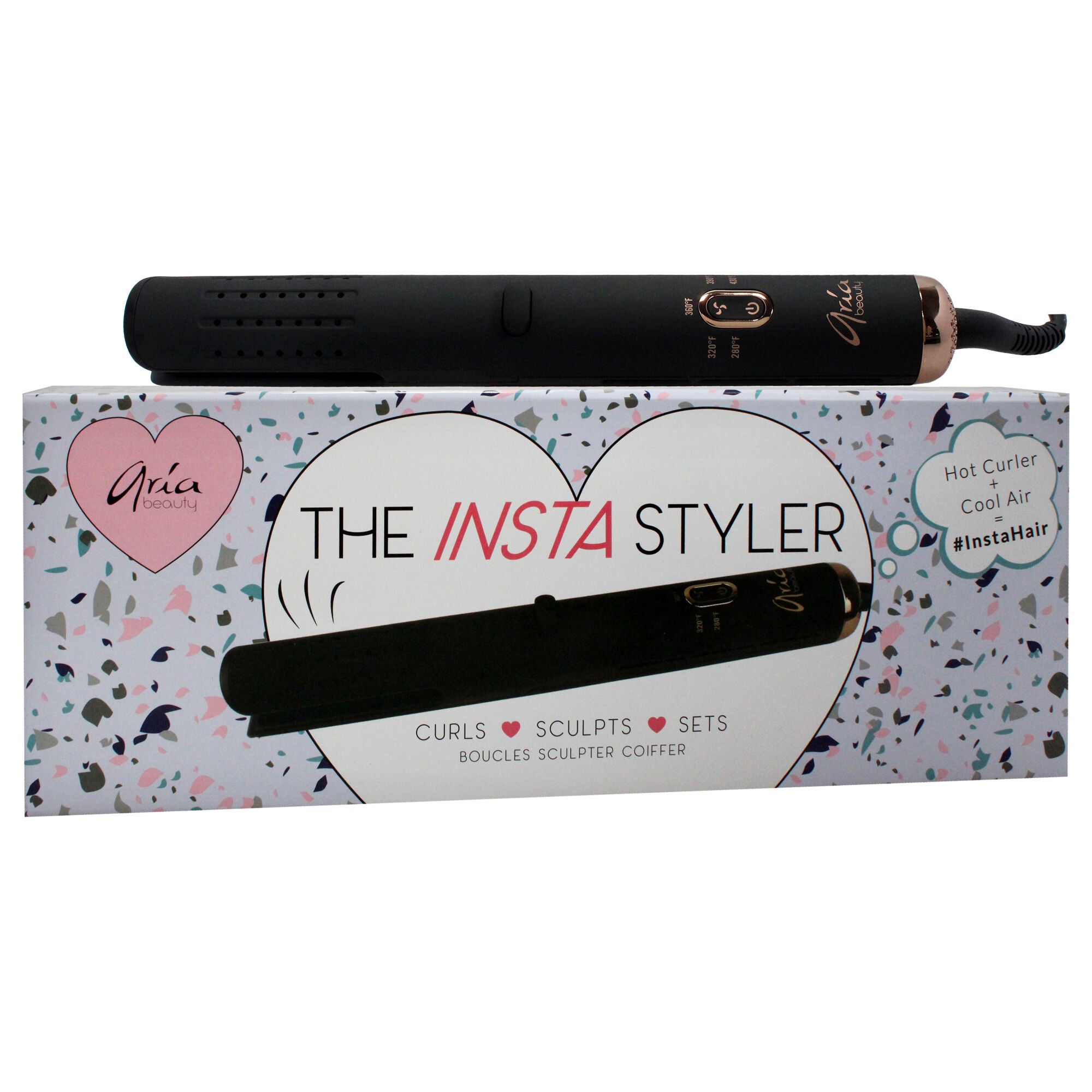 Insta Styler Ceramic Hair Curler - Black by Aria Beauty for Women - 1 Pc Curling Iron, , alternate image number 6