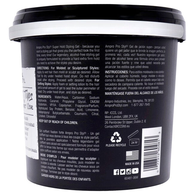 Pro Styl Gel - Super Hold by Ampro for Women - 80 oz Gel, NA, alternate image number null