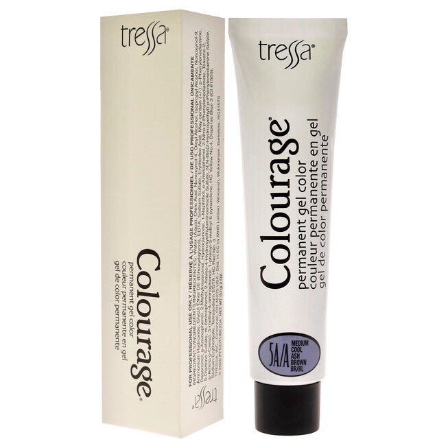 Colourage Permanent Gel Color - 5AA Medium Cool Ash Brown by Tressa for Unisex - 2 oz Hair Color, NA, alternate image number null