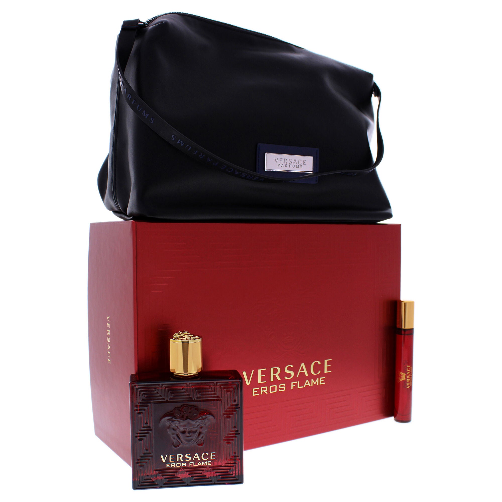 Eros Flame by Versace for Men - 3 Pc Gift Set 3.4oz EDP Spray, 0.3oz EDP Spray, Trousse Man, , alternate image number 7