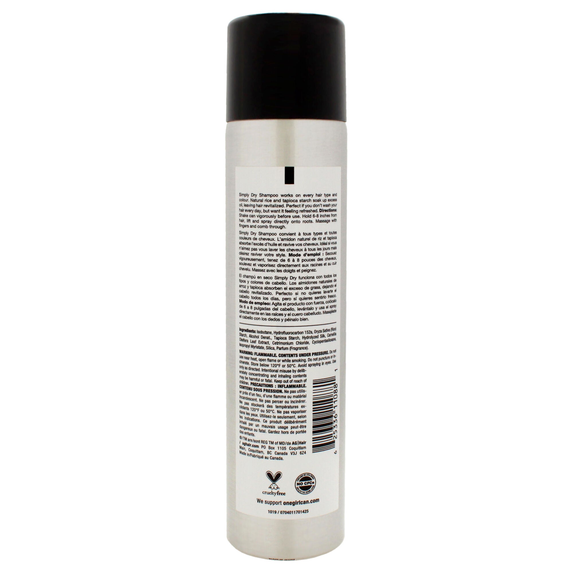 Simply Dry Shampoo by AG Hair Cosmetics for Unisex - 4.2 oz Hair Spray, See Description, alternate image number 3