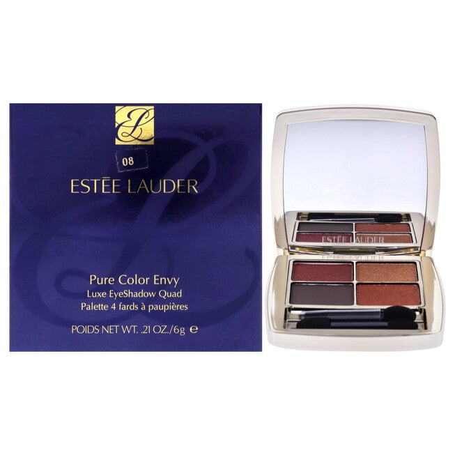 Pure Color Envy Luxe Eyeshadow Quad - 08 Wild Earth by Estee Lauder for Women - 0.21 oz Eye Shadow, NA, hi-res image number null