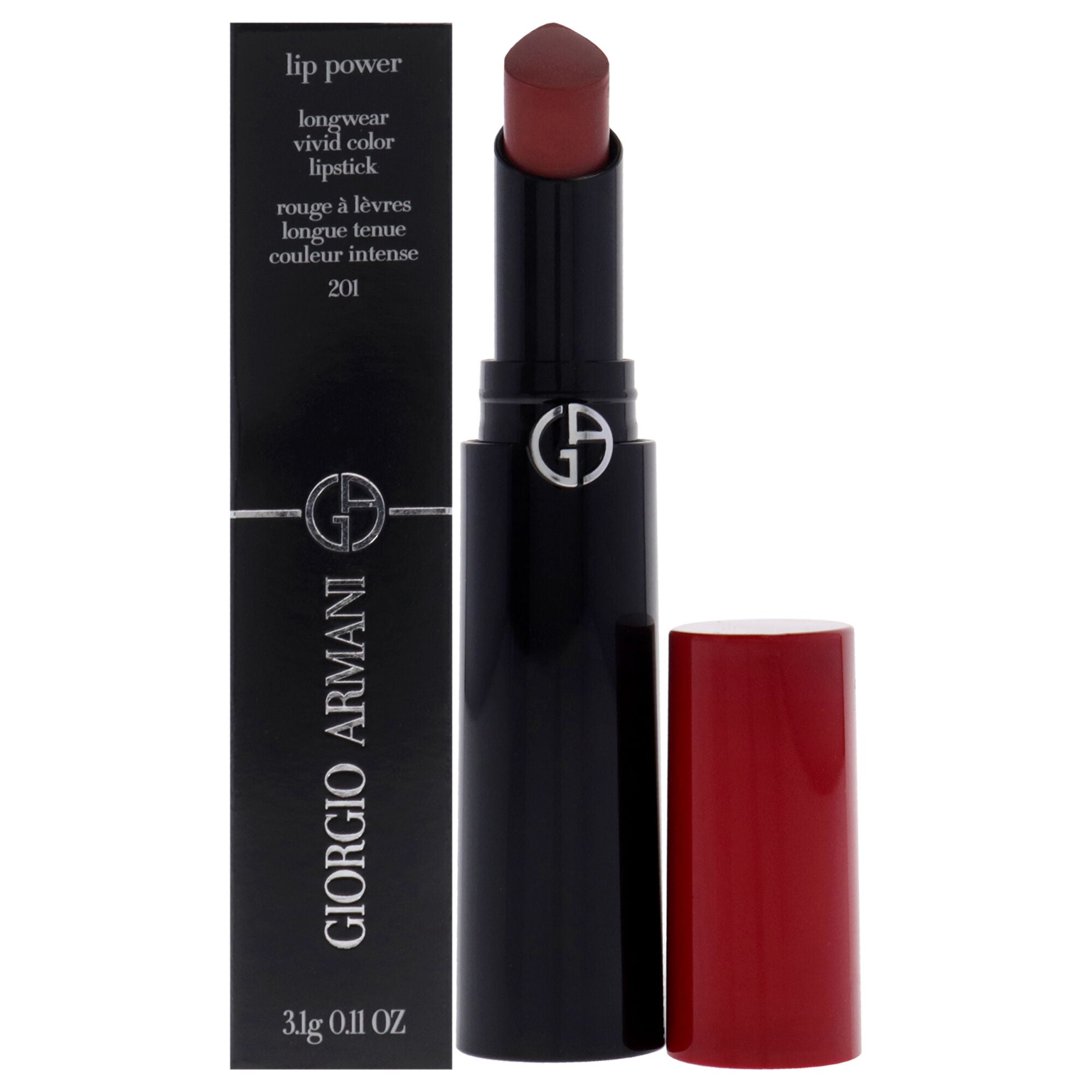 Lip Power Longwear Vivid Color Lipstick - 201 Majestic by Giorgio Armani for Women - 0.11 oz Lipstick, See Description, hi-res image number 0