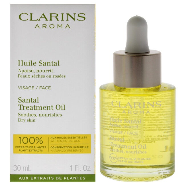 Santal Face Treatment Oil - Dry Skin by Clarins for Unisex - 1 oz Treatment, NA, hi-res image number null