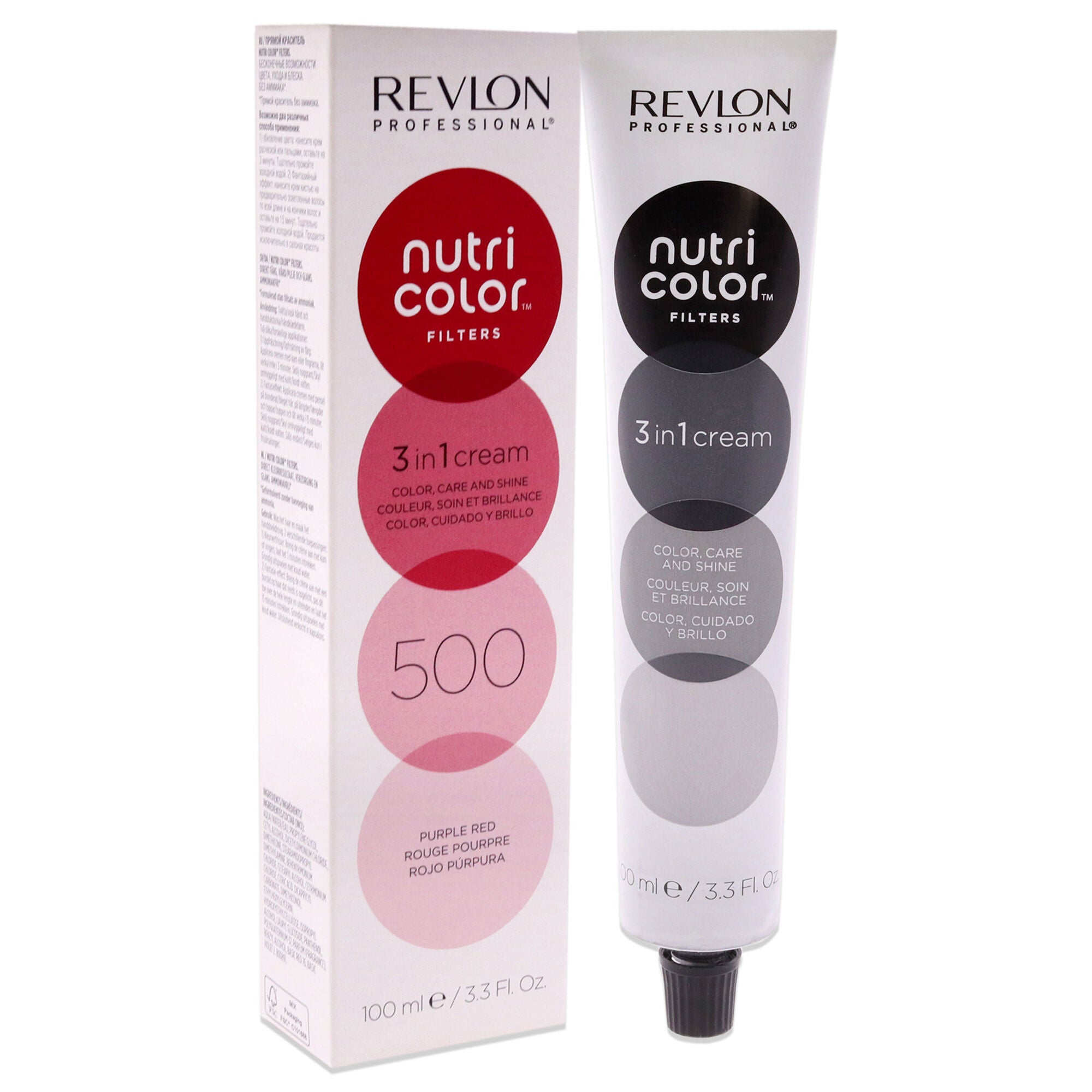 Nutri Color Cream - 500 Purple Red by Revlon for Unisex - 3.3 oz Hair Color, See Description, alternate image number 1