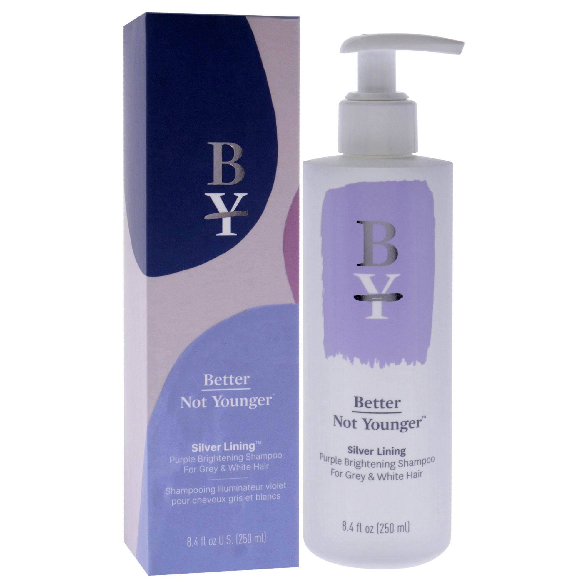 Silver Lining Purple Brightening Shampoo by Better Not Younger for Unisex - 8.4 oz Shampoo, See Description, alternate image number 4