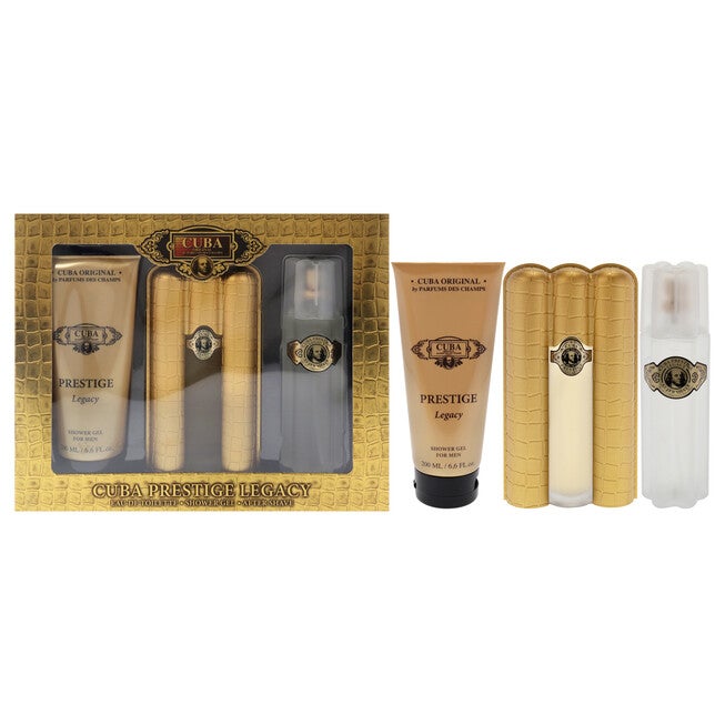 Cuba Prestige Legacy by Cuba for Men - 3 Pc Gift Set 3oz EDT Spray, 6.6oz Shower Gel, 3.3oz After Shave, NA, hi-res image number null