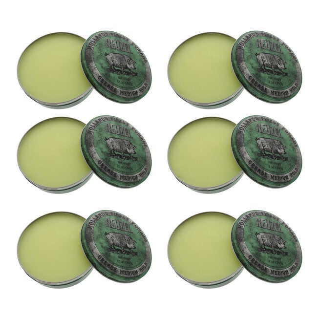 Green Grease Medium Hold Pomade by Reuzel for Men - 12 oz Pomade - Pack of 6, NA, hi-res image number null