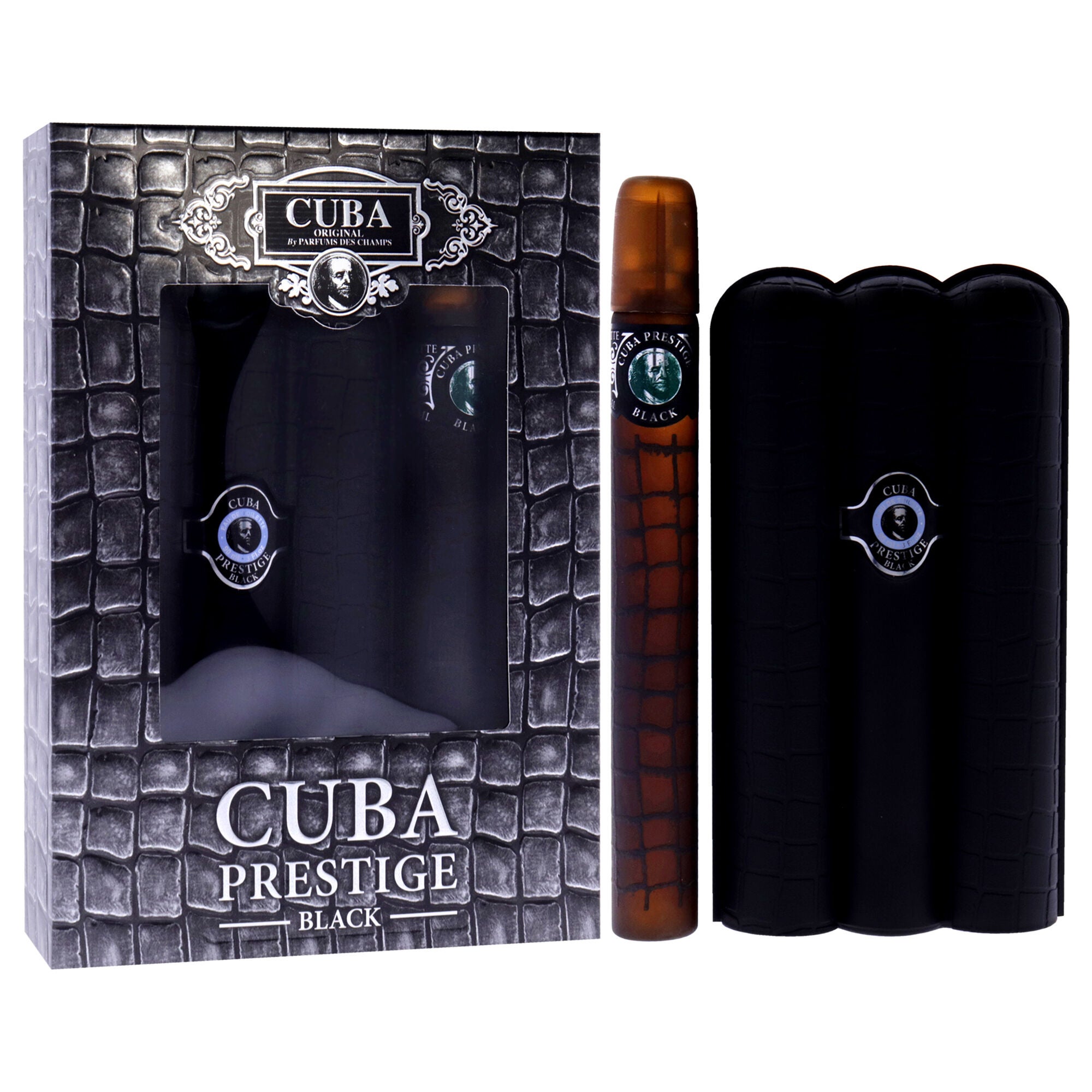 Cuba Prestige Black by Cuba for Men - 2 Pc Gift Set 3oz EDT Spray, 1.17oz EDT Spray, See Description, alternate image number 2