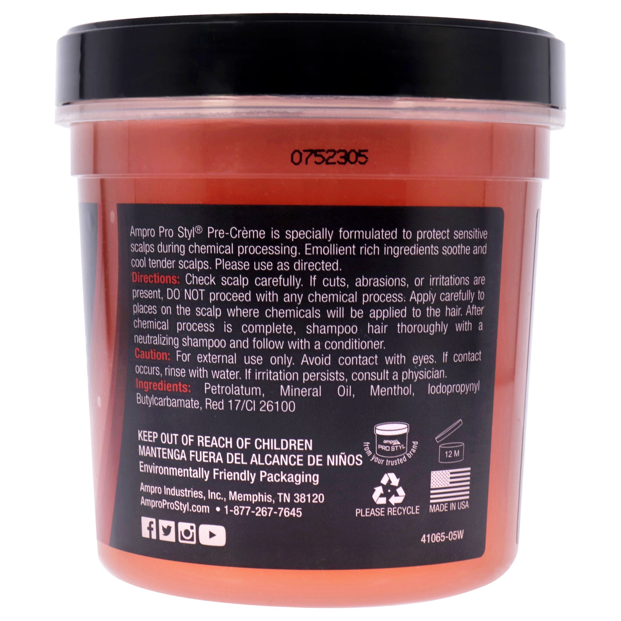 Pre-Creme for Sensitive Scalp by Ampro for Women - 12.5 oz Gel, See Description, alternate image number 1