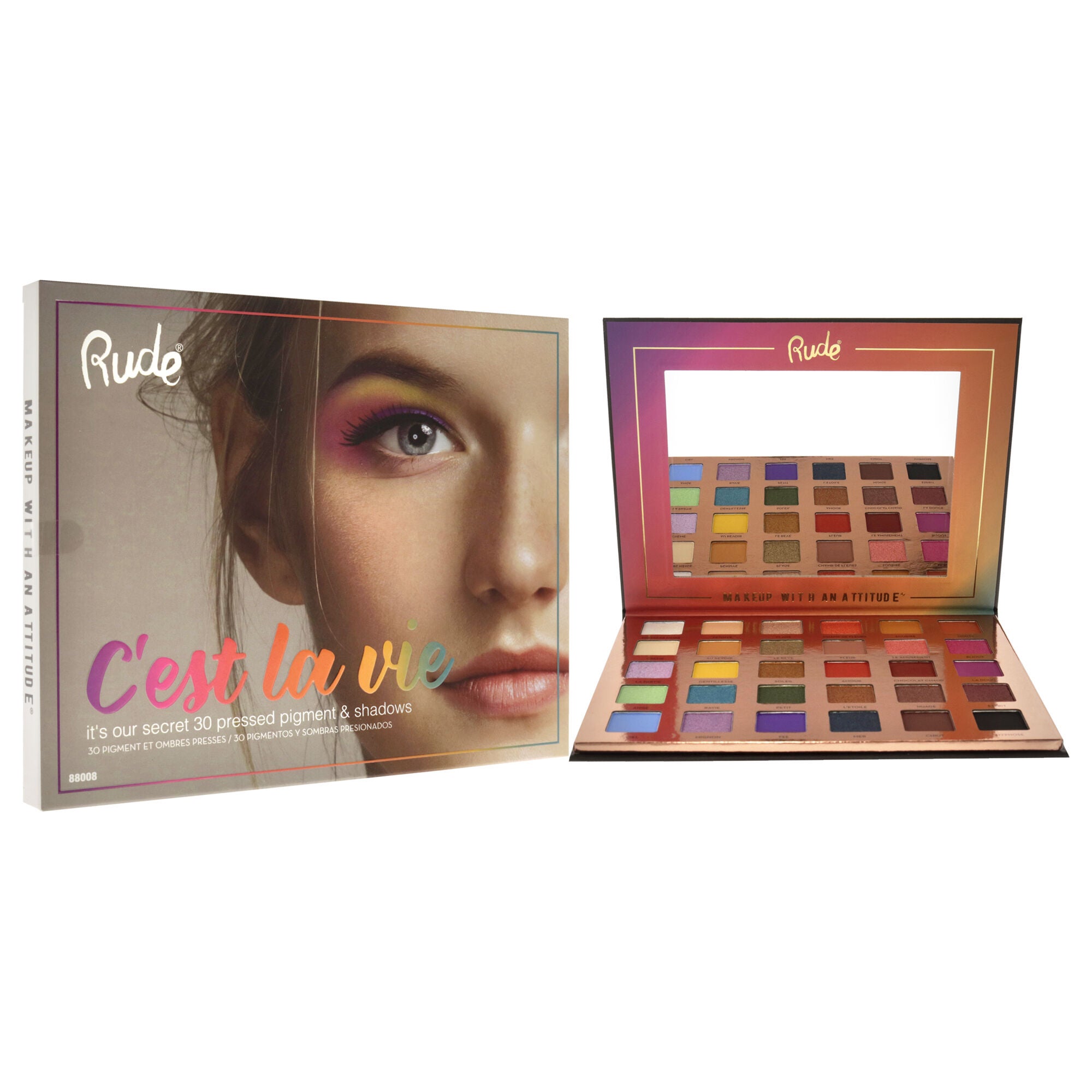 Cest La Vie 30 Eyeshadow Palette by Rude Cosmetics for Women - 1.13 oz Eye Shadow, See Description, alternate image number 1