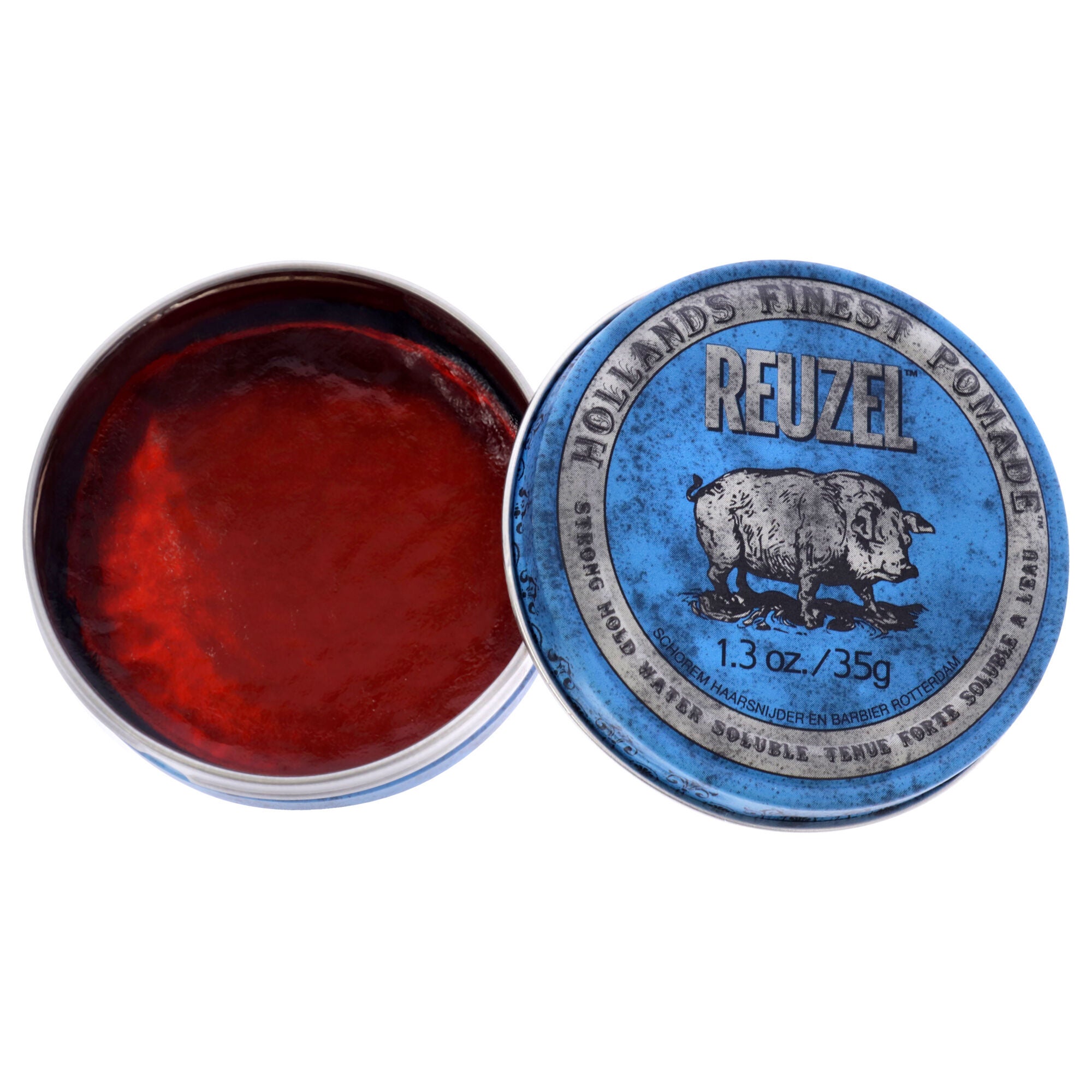 Blue Strong Hold Water Soluble Pomade by Reuzel for Men - 1.3 oz Pomade, See Description, alternate image number 2
