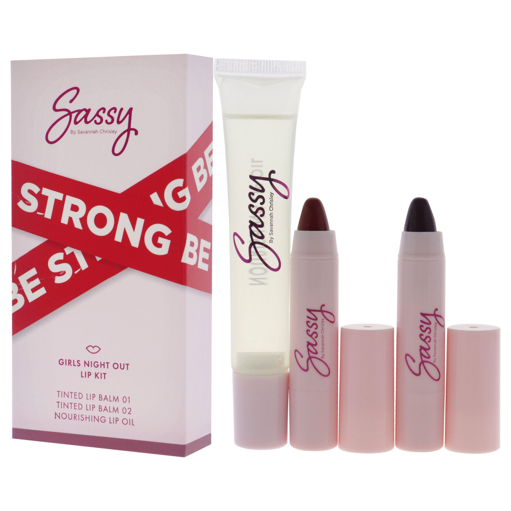 Breakup Collection Lip Kit - Girls Night Out by Sassy by Savannah Chrisley for Women - 3 Pc Nourishing Lip Oil, 2Pc Tinted Lip Balms, , alternate image number 7