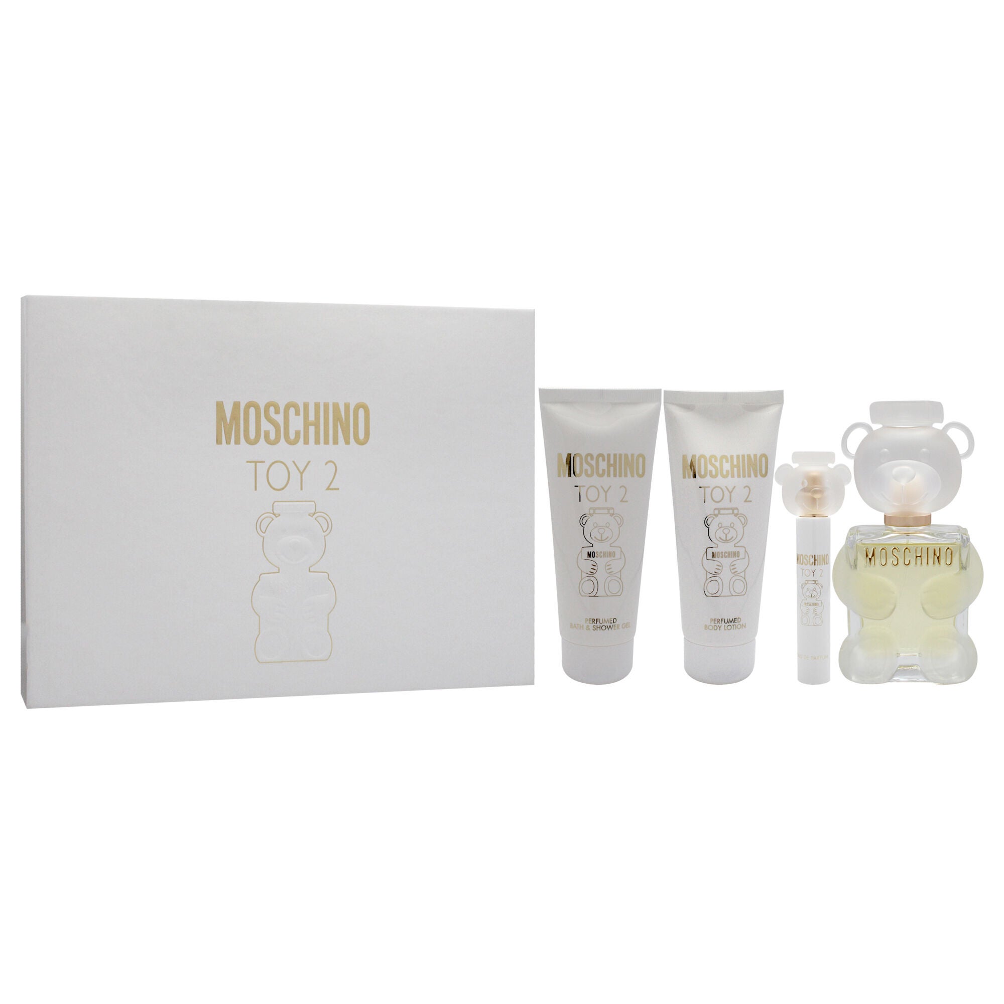 Moschino Toy 2 by Moschino for Women - 4 Pc Gift Set 3.4oz EDP Spray, 0.33oz EDP Spray, 3.4oz Body Lotion, 3.4oz Shower Gel, See Description, alternate image number 1