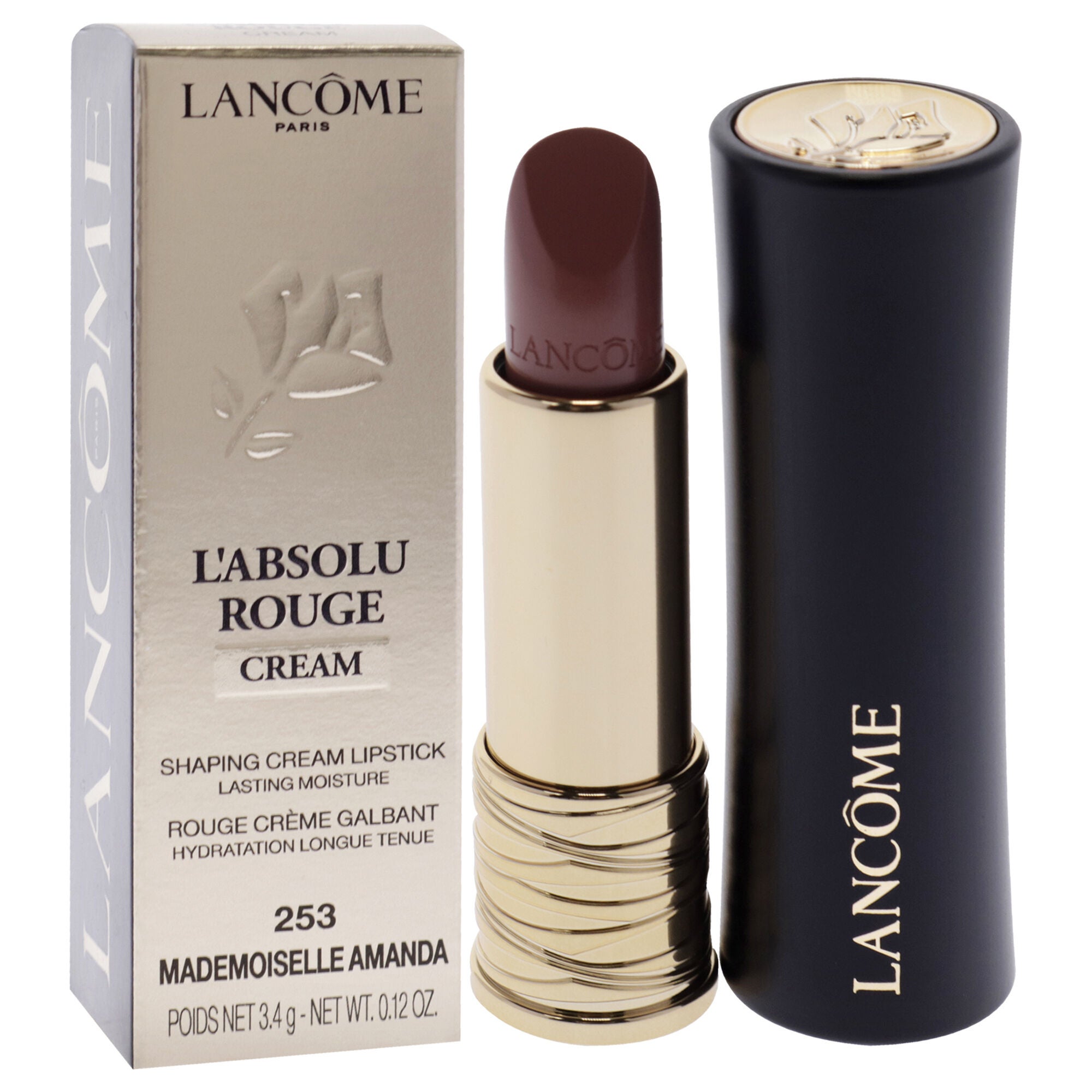 LAbsolu Rouge Cream Lipstick - 253 Mademoiselle Amanda by Lancome for Women - 0.12 oz Lipstick, See Description, alternate image number 2