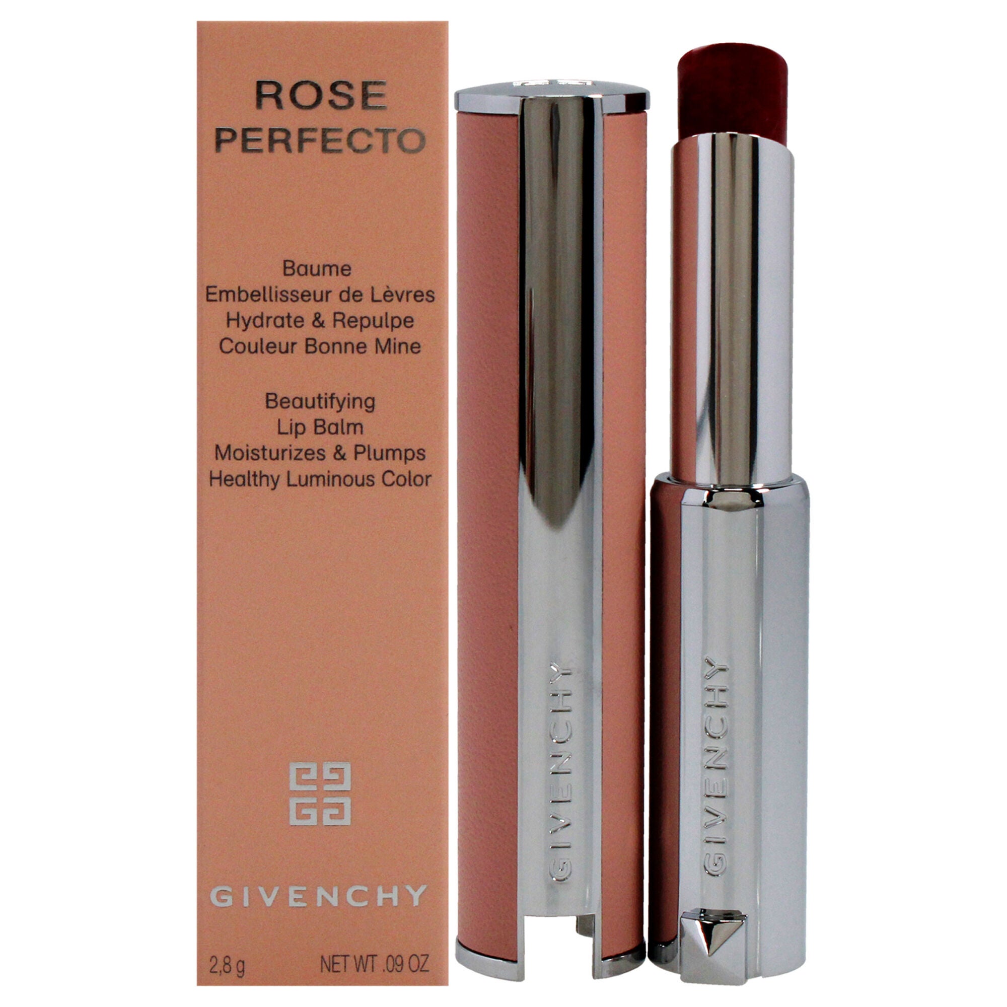 Rose Perfecto Plumping Lip Balm - 37 Rouge Graine by Givenchy for Women - 0.09 oz Lip Balm, See Description, hi-res image number 0