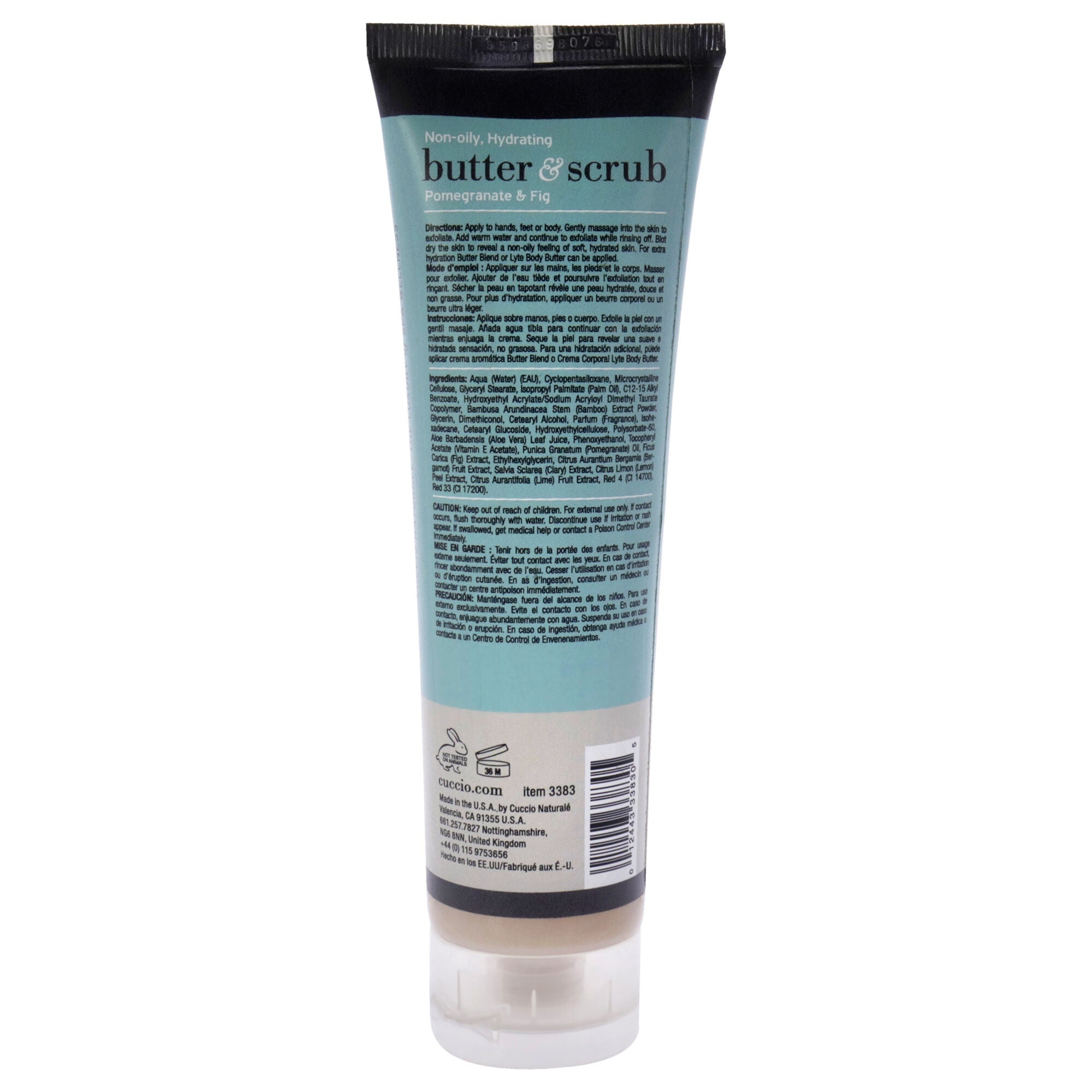 Butter and Scrub - Pomegranate and Fig by Cuccio Naturale for Unisex - 4 oz Scrub, See Description, alternate image number 1