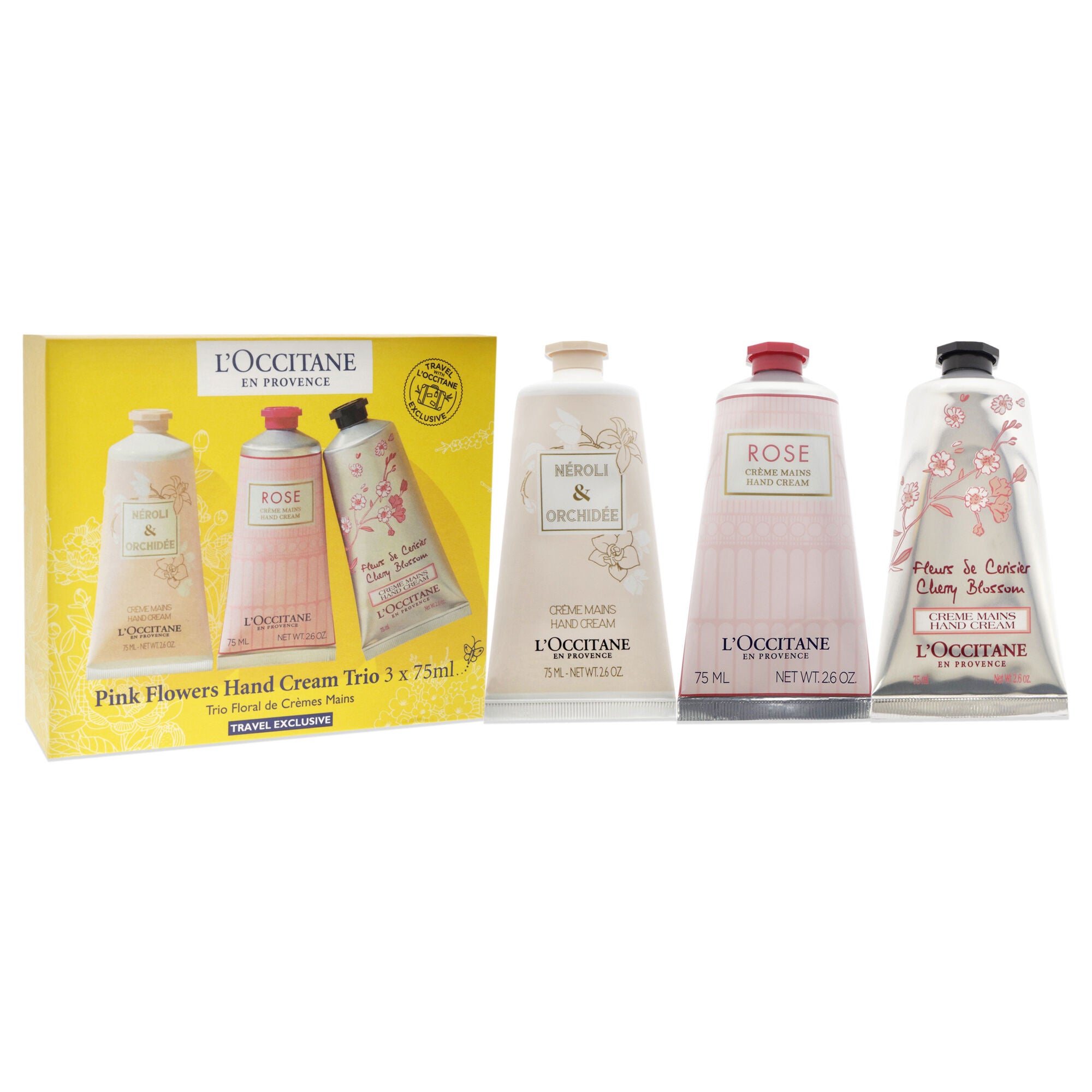 Pink Flowers Hand Cream Trio by LOccitane for Unisex - 3 x 2.6 oz Neroli and Orchidee Hand Cream, Rose Hand Cream, Cherry Blossom Hand Cream, , alternate image number 6