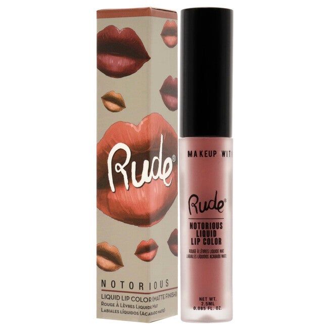 Notorious Rich Long Liquid Lip Color - Obscene Gesture by Rude Cosmetics for Women - 0.1 oz Lip Color, NA, alternate image number null