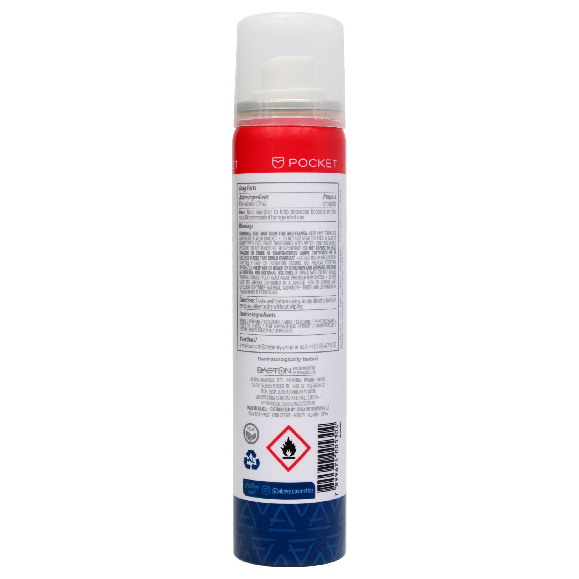 Antiseptic Hand Sanitizer Aerosol Spray by Above for Unisex - 3.38 oz Hand Sanitizer, See Description, alternate image number 2