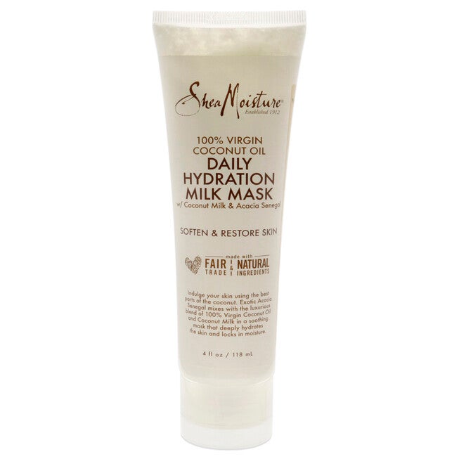 100% Virgin Coconut Oil Daily Hydration Milk Mask by Shea Moisture for Unisex - 4 oz Mask, NA, hi-res image number null