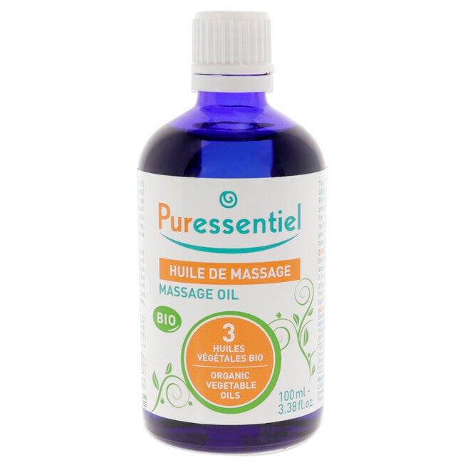 Organic Massage Oil with 3 Organic Vegetable Oils by Puressentiel for Unisex - 3.38 oz Oil, NA, hi-res image number null