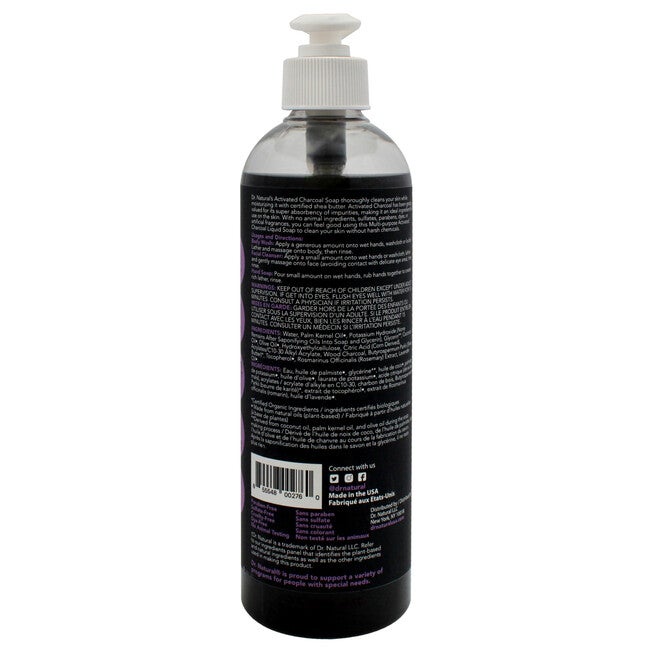 Activated Charcoal Liquid Soap - Lavender by Dr. Natural for Unisex - 16 oz Soap, NA, alternate image number null